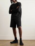 Burberry - Straight-Leg Logo-Embroidered Cotton-Jersey Shorts - Black