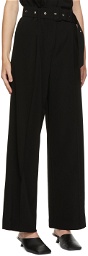 Rokh Black High-Rise Belted Trousers