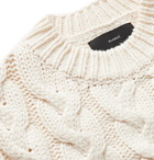 Alanui - Cable-Knit Cotton-Blend Sweater - Neutrals