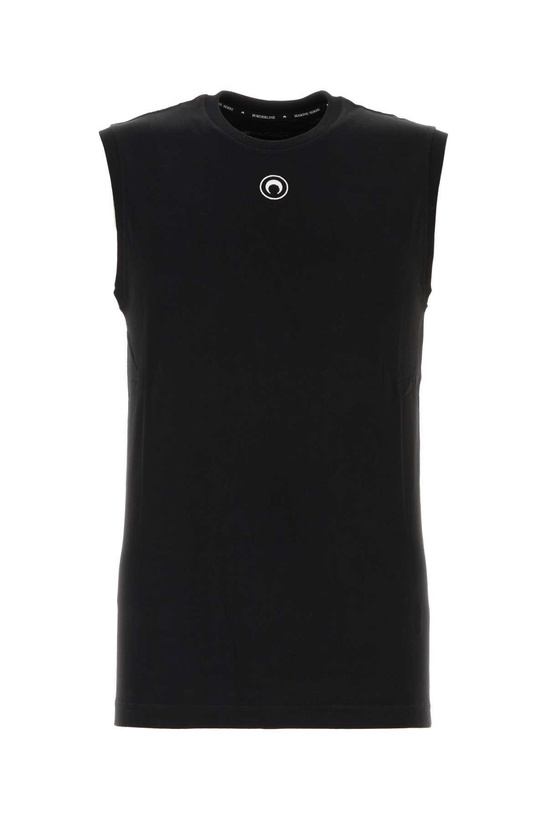 Photo: Marine Serre Black Cotton Tank Top