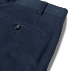 Canali - Slim-Fit Stretch-Cotton Twill Suit Trousers - Blue