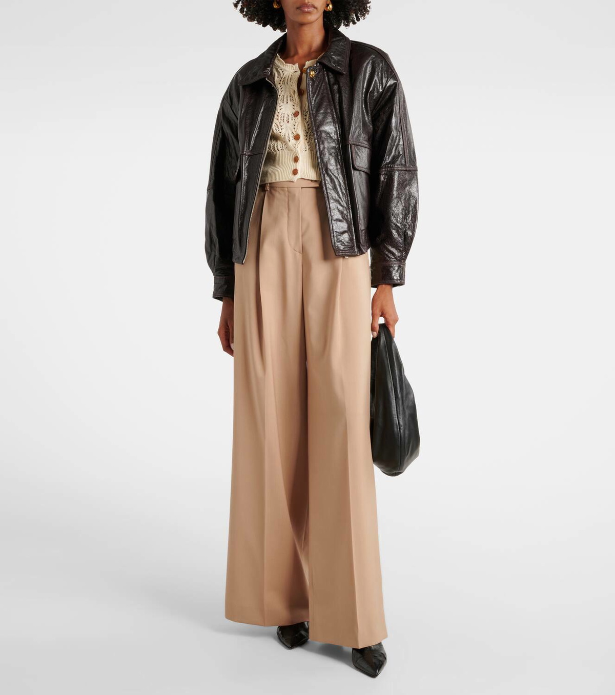 Jacques Wei Leather bomber jacket