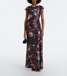 Erdem Bloom Micro velvet top-handle bag