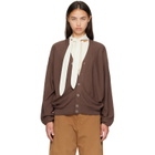 LEMAIRE Brown Relaxed Twisted Cardigan