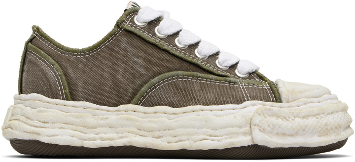 Photo: Maison MIHARA YASUHIRO Khaki Peterson23 OG Sole Vintage Canvas Low-Top Sneakers