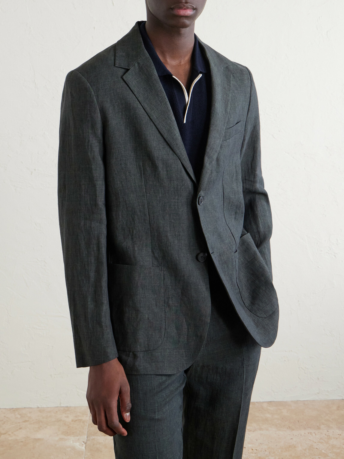 Sunspel - Linen Suit Jacket - Gray