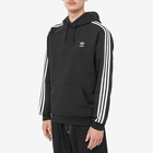 Adidas Men's 3 Stripe Hoody in Black