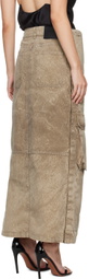Y/Project Khaki Cargo Pocket Midi Skirt