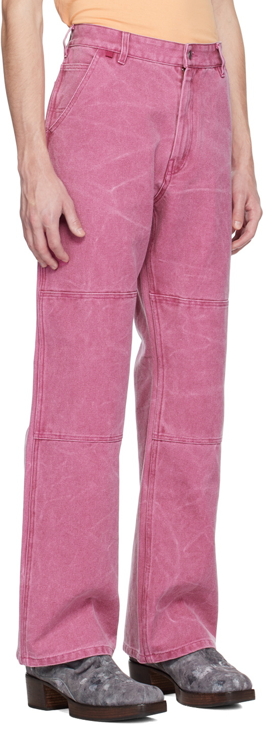 Acne Studios Pink Pigment-Dyed Trousers Acne Studios