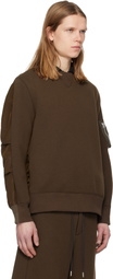 sacai Brown Sponge Pullover Sweatshirt