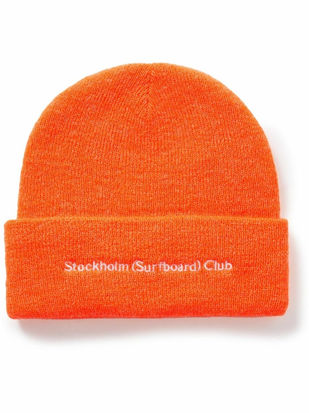 Photo: Stockholm Surfboard Club - Logo-Embroidered Knitted Beanie