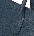 Valextra - My Logo Pebble-Grain Leather Briefcase - Blue