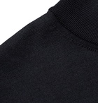 Canali - Merino Wool Mock-Neck Sweater - Blue