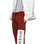 Givenchy Red Cotton Logo Lounge Pants