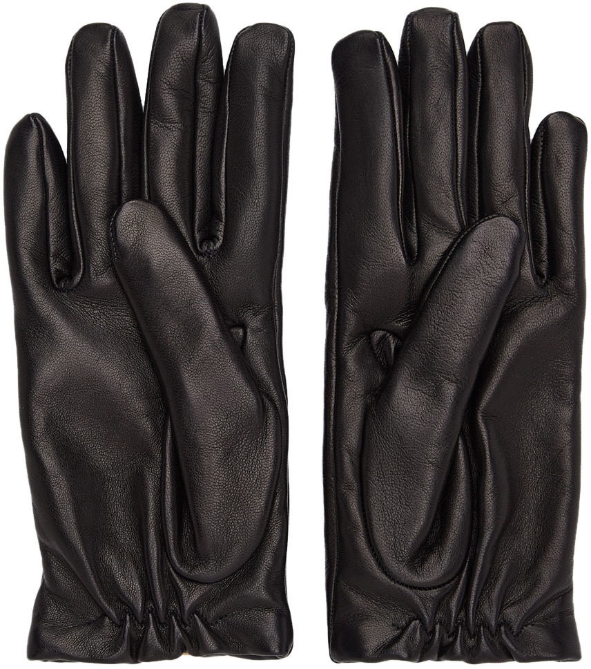 Valentino Garavani Black VLogo Chain Gloves