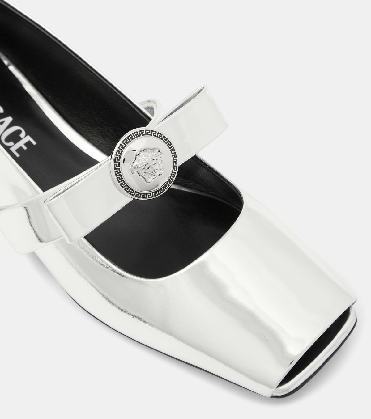 Versace Mirrored leather ballet flats Versace