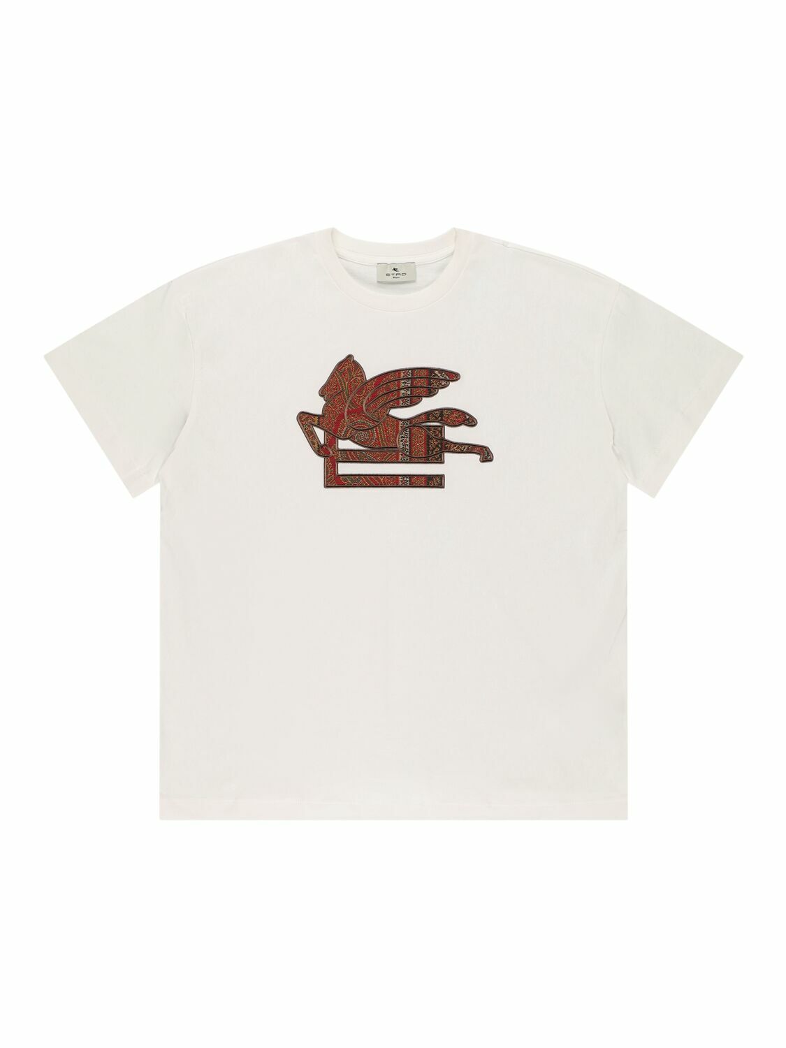 Tシャツ・カットソー ETRO COTTON JERSEY T-SHIRT WITH PEGASUS EMBROIDERY Etro Pegasus motif t-shirt - Black - Women | WRJB0007AC036N0000