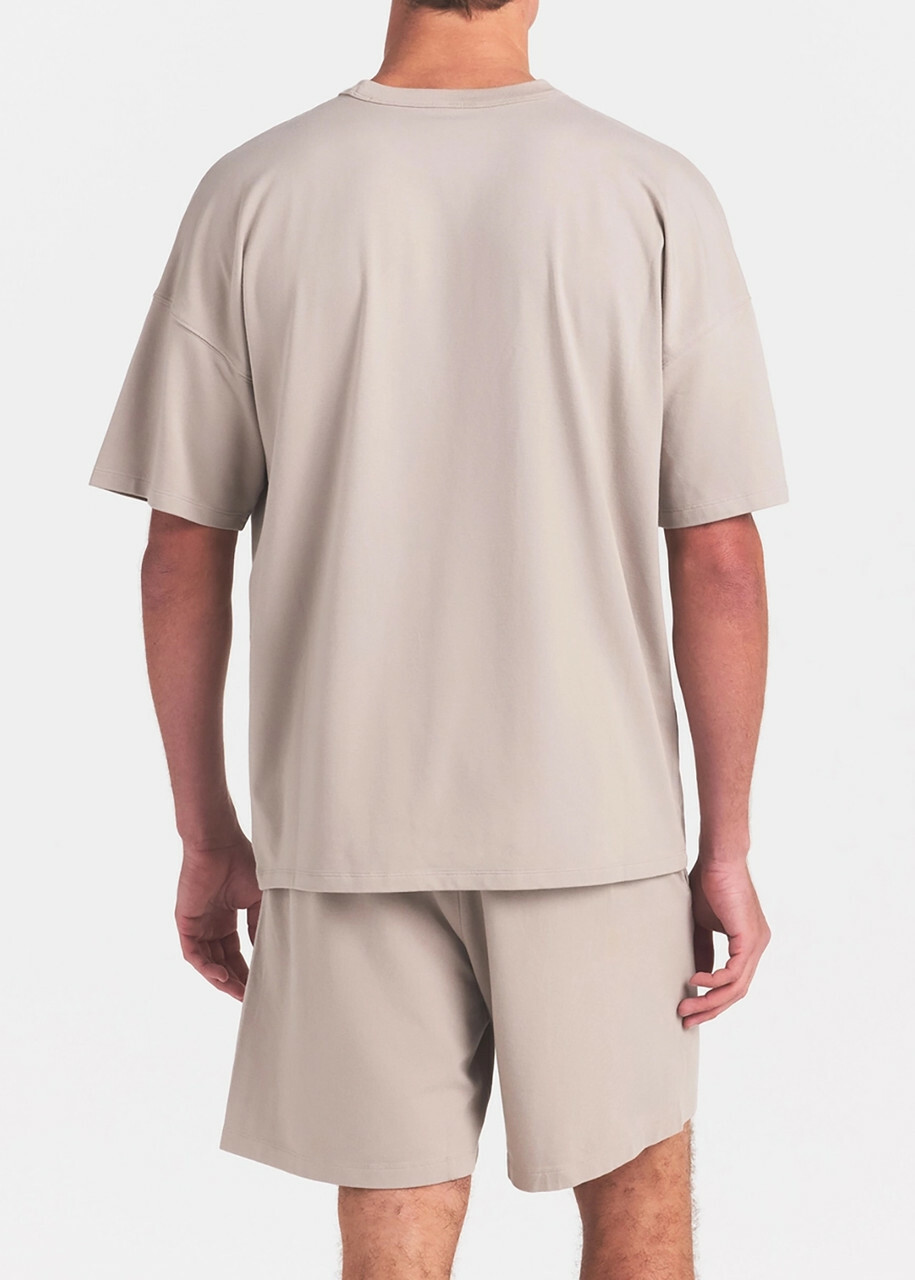 Skims Relaxed Cotton T-shirt Beige