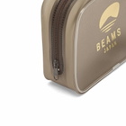 BEAMS JAPAN Logo Pouch - Large in Brown 