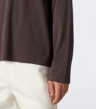 Frame Cotton jersey Henley shirt