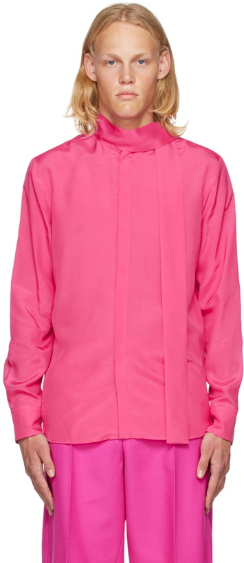 Photo: Valentino Pink Silk Shirt