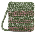 Nicholas Daley Pink & Green Crochet Pouch