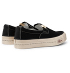 visvim - Skagway Leather-Trimmed Canvas Slip-on Sneakers - Black