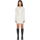 Acne Studios Beige & Off-White Layered Minidress