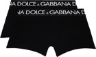 Dolce&Gabbana Two-Pack Black Cotton Jersey Boxers