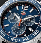 TAG Heuer - Formula 1 Chronograph 43mm Steel and NATO Webbing Watch - Men - Blue
