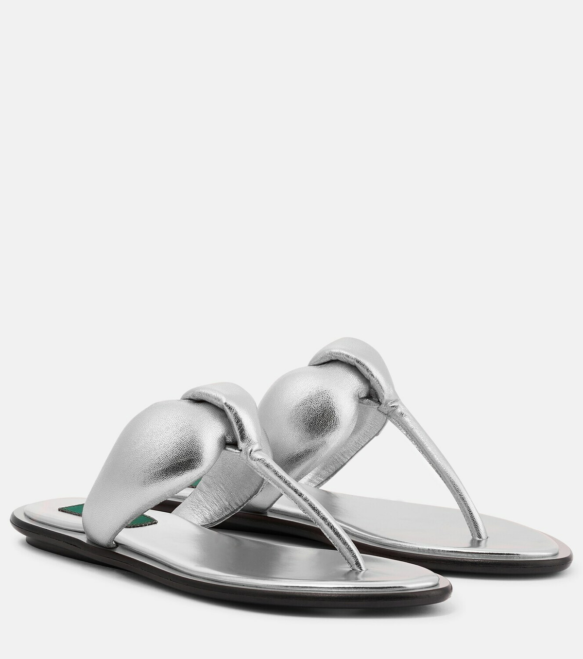 Pucci - Metallic leather thong sandals Emilio Pucci