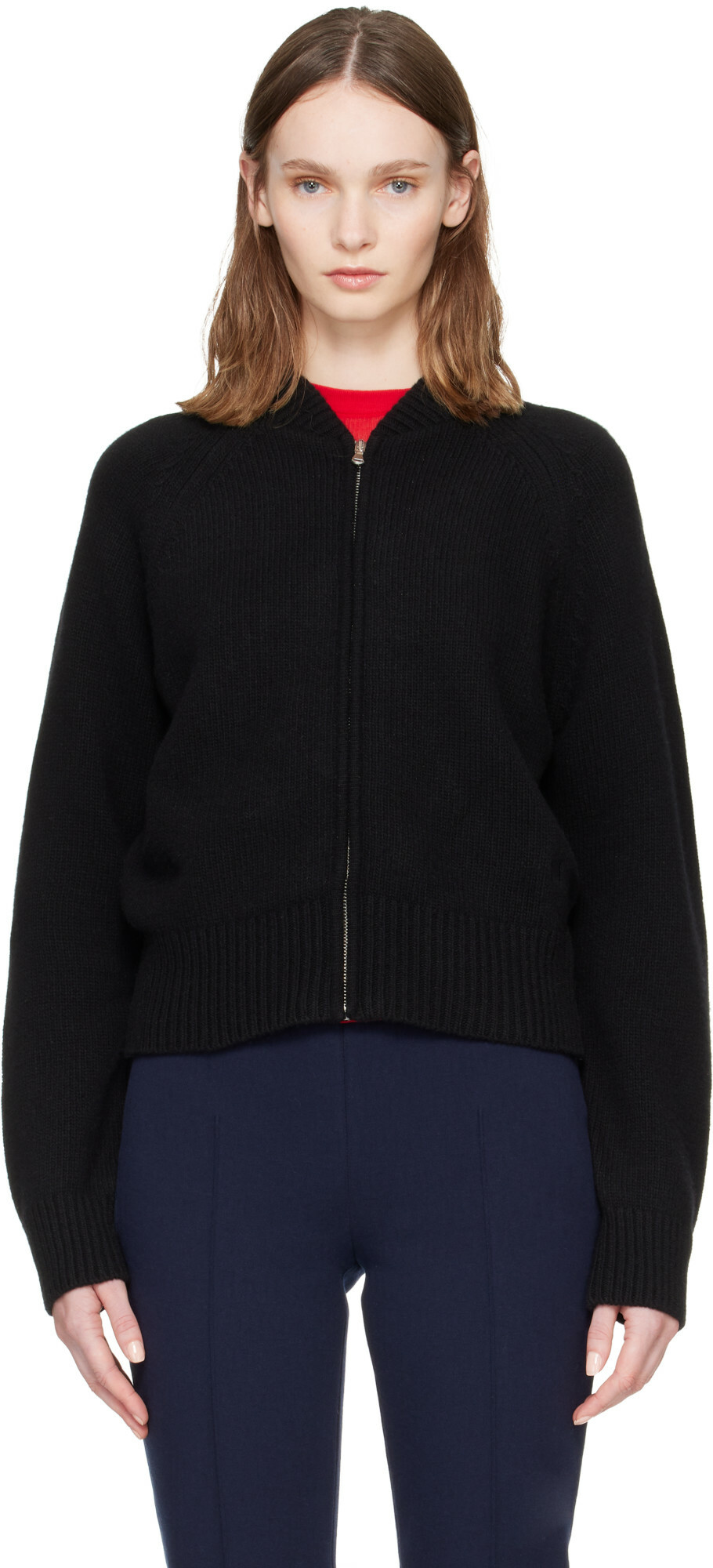High Sport Black Velma Zip Up Sweater