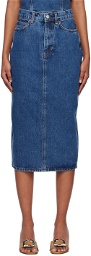 Reformation Blue Jayde Denim Midi Skirt