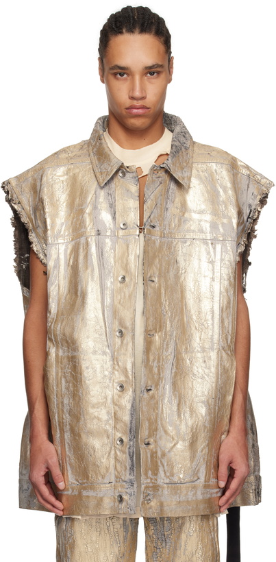 Photo: Rick Owens DRKSHDW Gold Hollywood Jumbo Worker Denim Vest