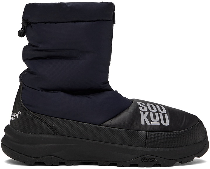 Photo: UNDERCOVER Navy The North Face Edition Soukuu Nuptse Boots