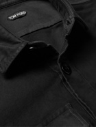 TOM FORD - Garment-Dyed Cotton Overshirt - Black