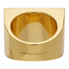 Portrait Report Gold and Green Vintage Square Signet Ring