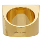 Portrait Report Gold and Green Vintage Square Signet Ring
