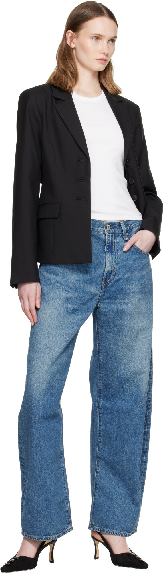 Levi's Blue Drop Barrel Jeans