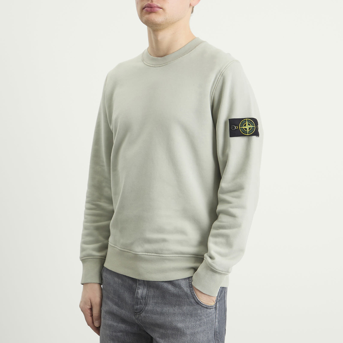 トップス 24ss STONE  GARMENT DYE SWEATSHIRT Stone Island Men's Garment Dyed Crew Neck Sweatshirt in Sage Stone
