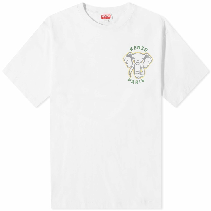 Photo: Kenzo Paris Men's Kenzo Elephant Classic T-Shirt in Off White