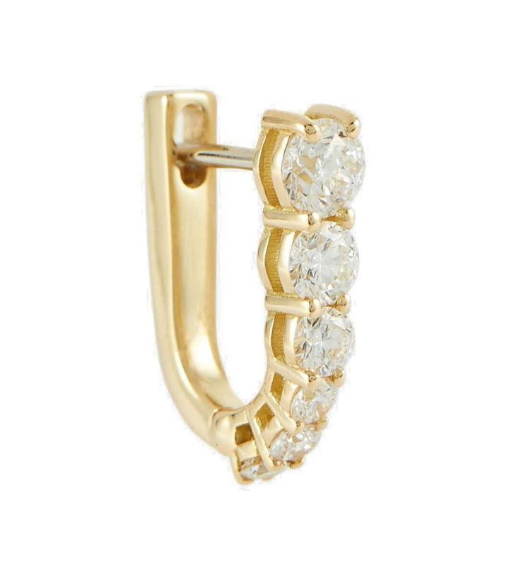 Photo: Melissa Kaye Aria U 18kt gold single earring with diamonds