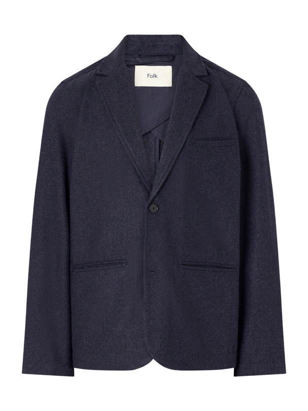 Photo: Folk - Assembly Mélange Wool-Blend Suit Jacket - Blue