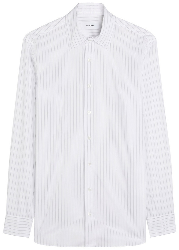Photo: Lardini Striped Cotton Shirt White