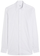 Lardini Striped Cotton Shirt White