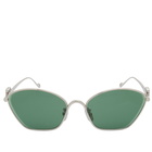 Loewe Eyewear Anagram Cat Eye Sunglasses in Silver 