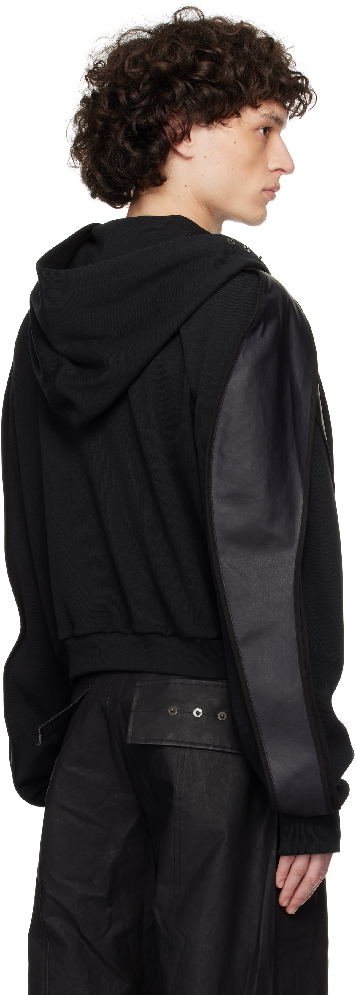 CARNET-ARCHIVE Black Horseshoe Crab Zip-Up Hoodie