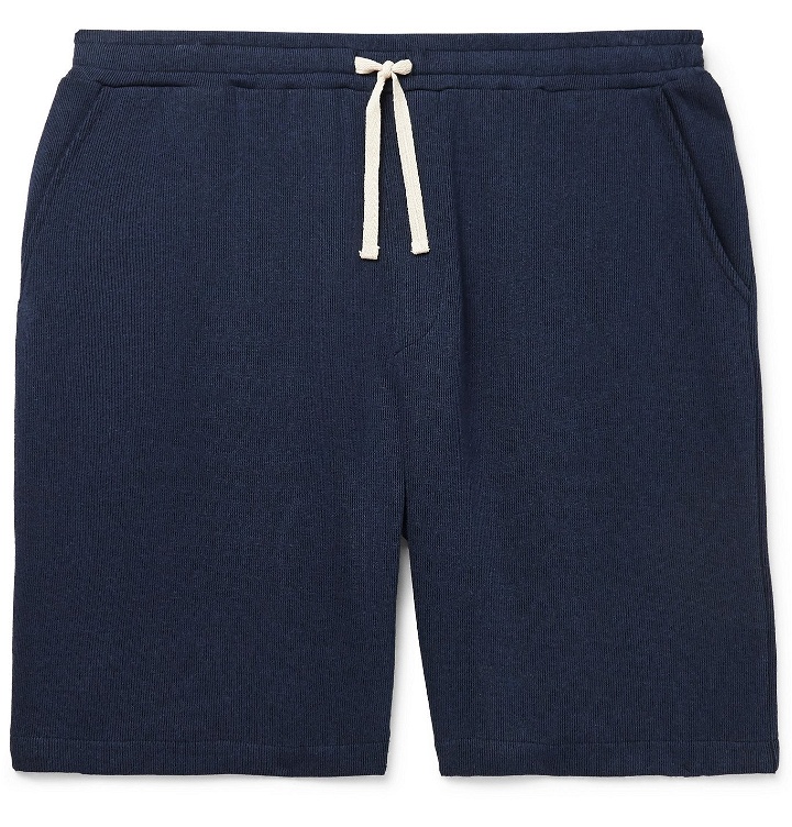 Photo: Oliver Spencer Loungewear - House Cotton-Blend Jersey Drawstring Shorts - Blue