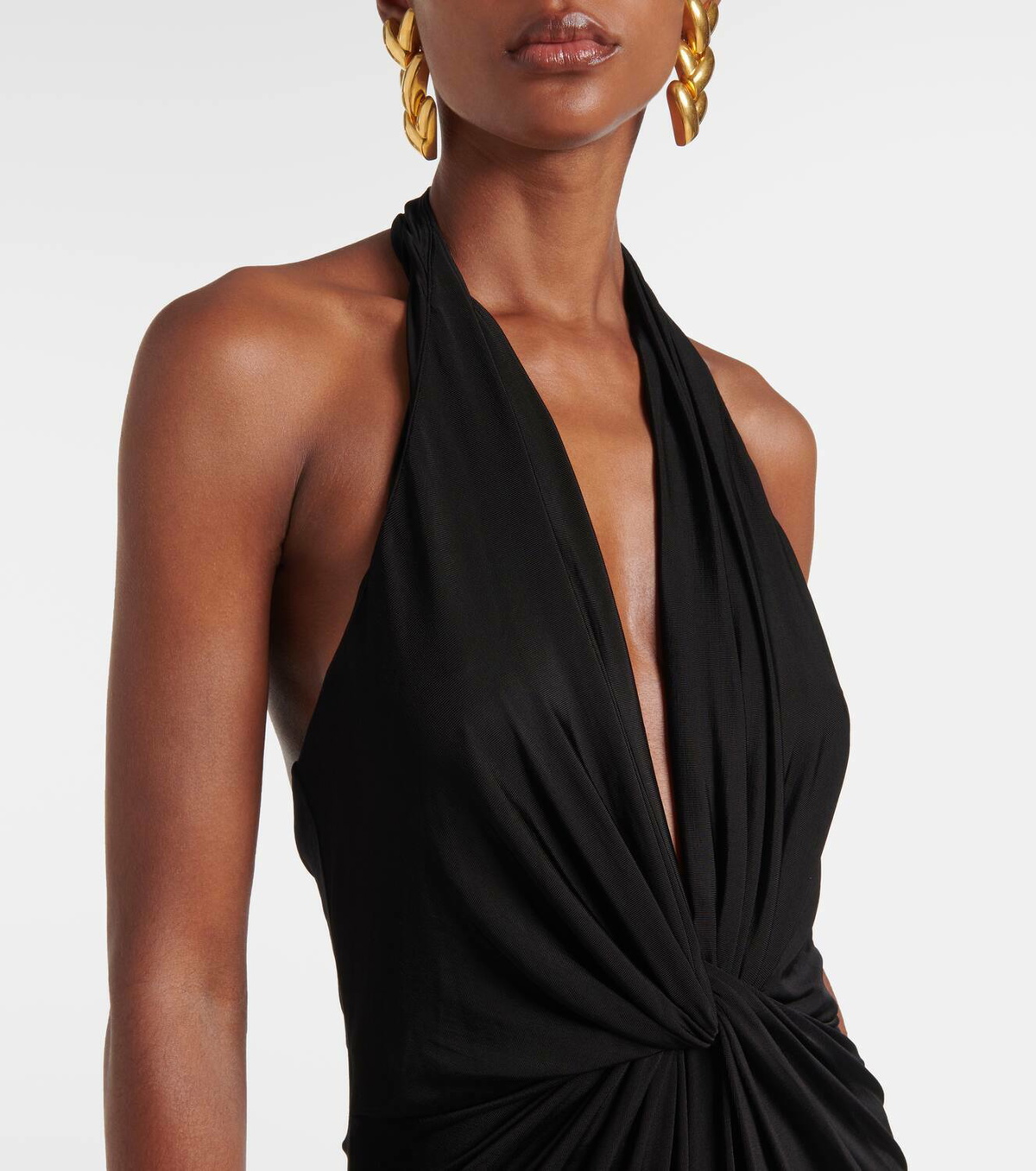 【関税&送料込】Tom Ford Gonna Midi Satin Tom Ford Gathered halterneck midi dress TOM FORD