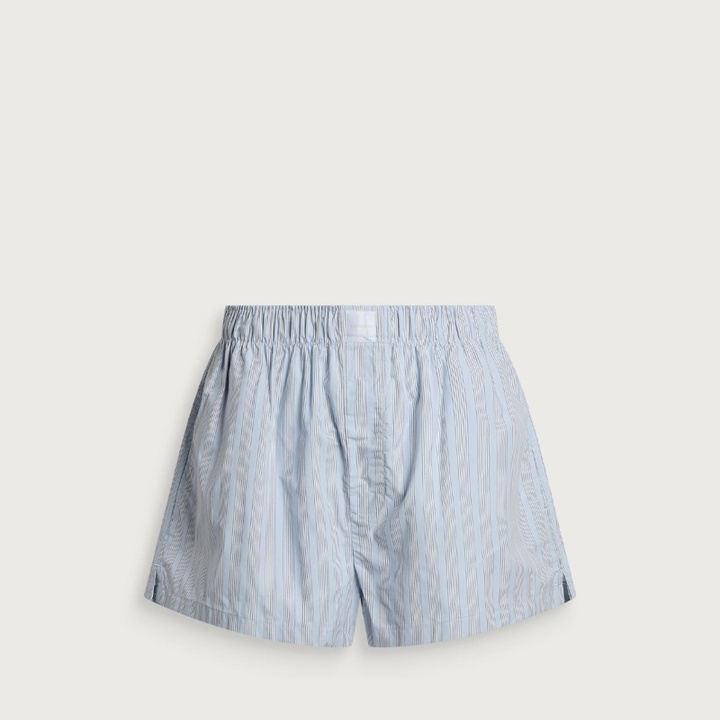 Photo: Calvin Klein Women's Covered Poplin Short in Bespoke Stripe/Plein Air
